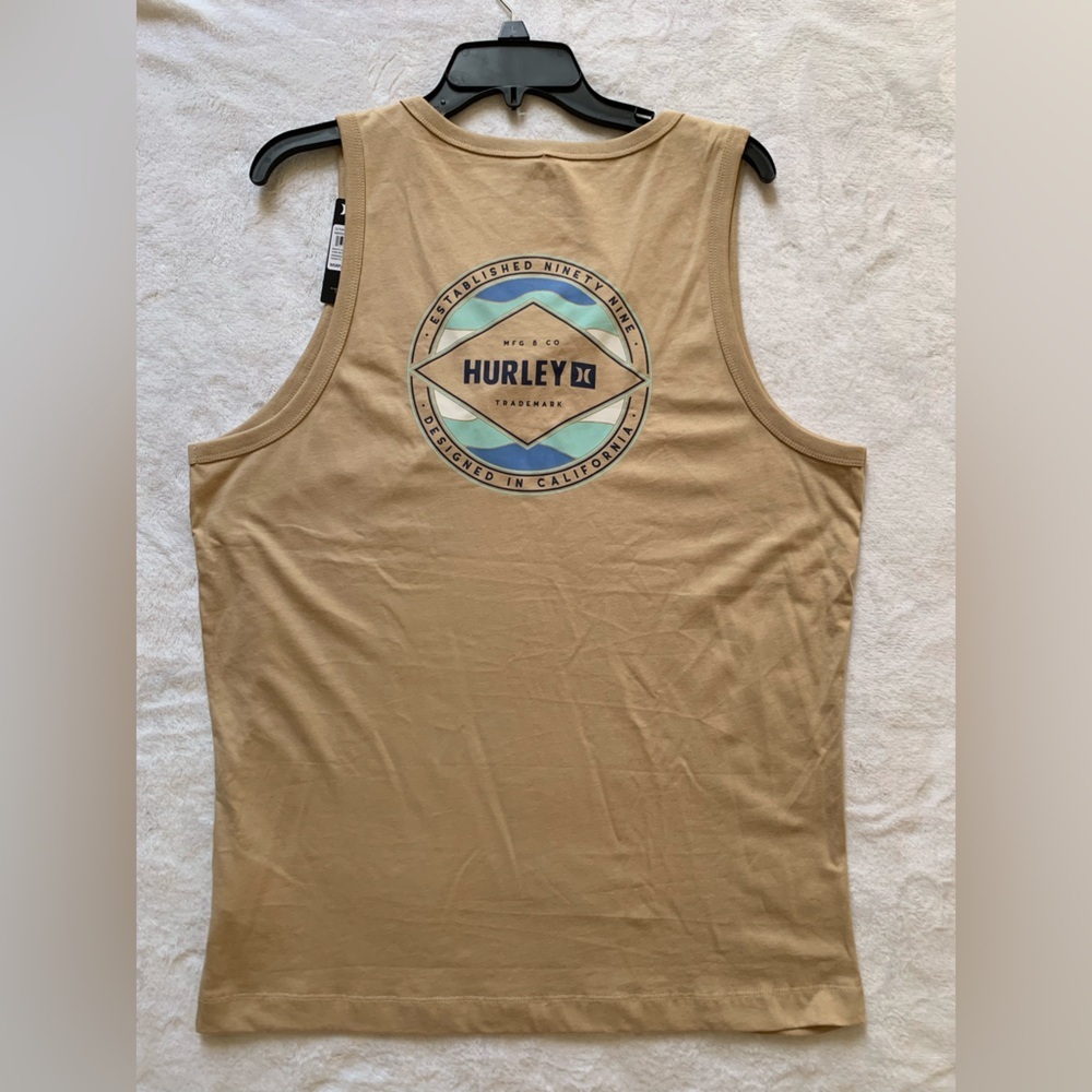 Hurley Tan Sleveeless Mens Shirt